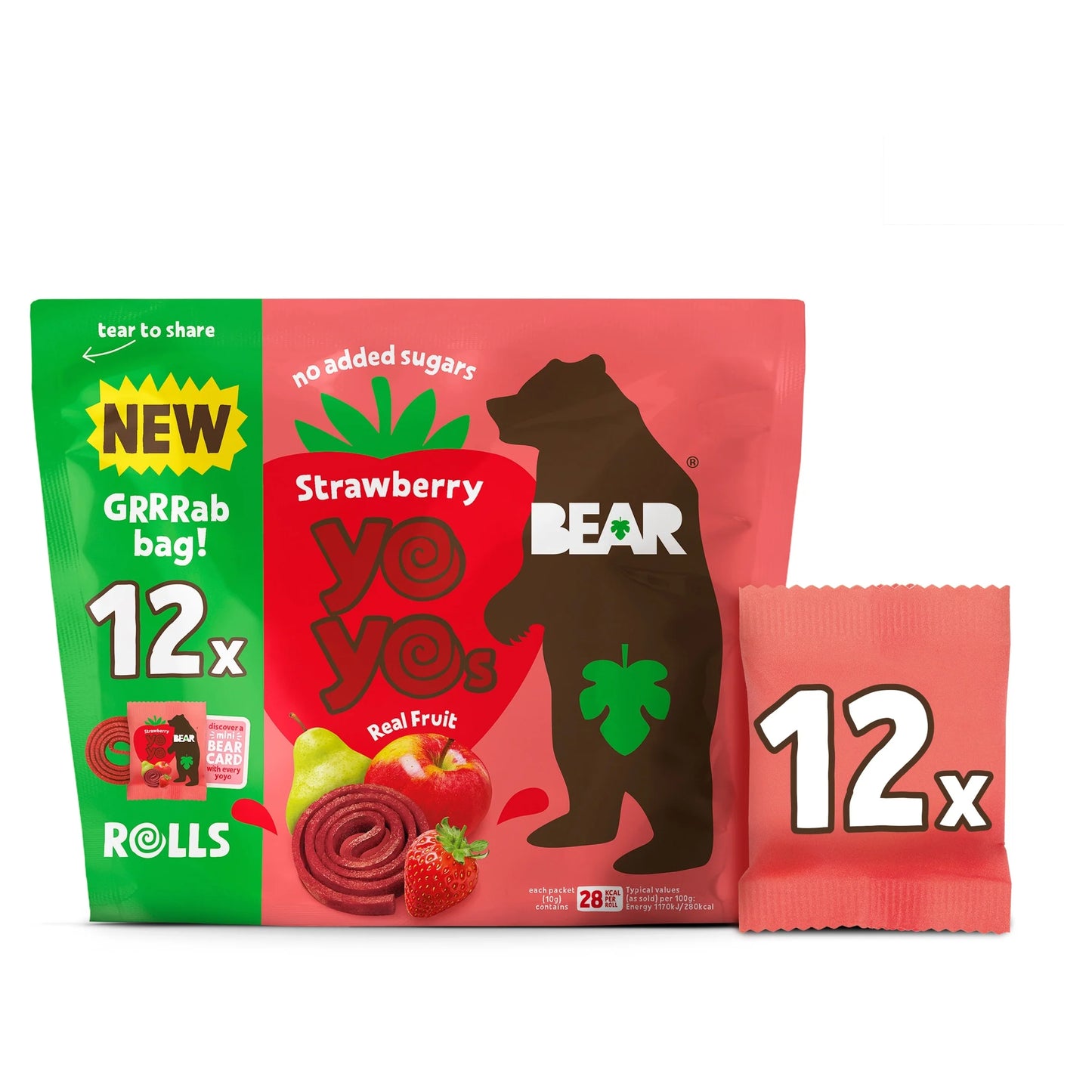 Fruit Yoyos Strawberry Sharing Box 12 X by BEAR