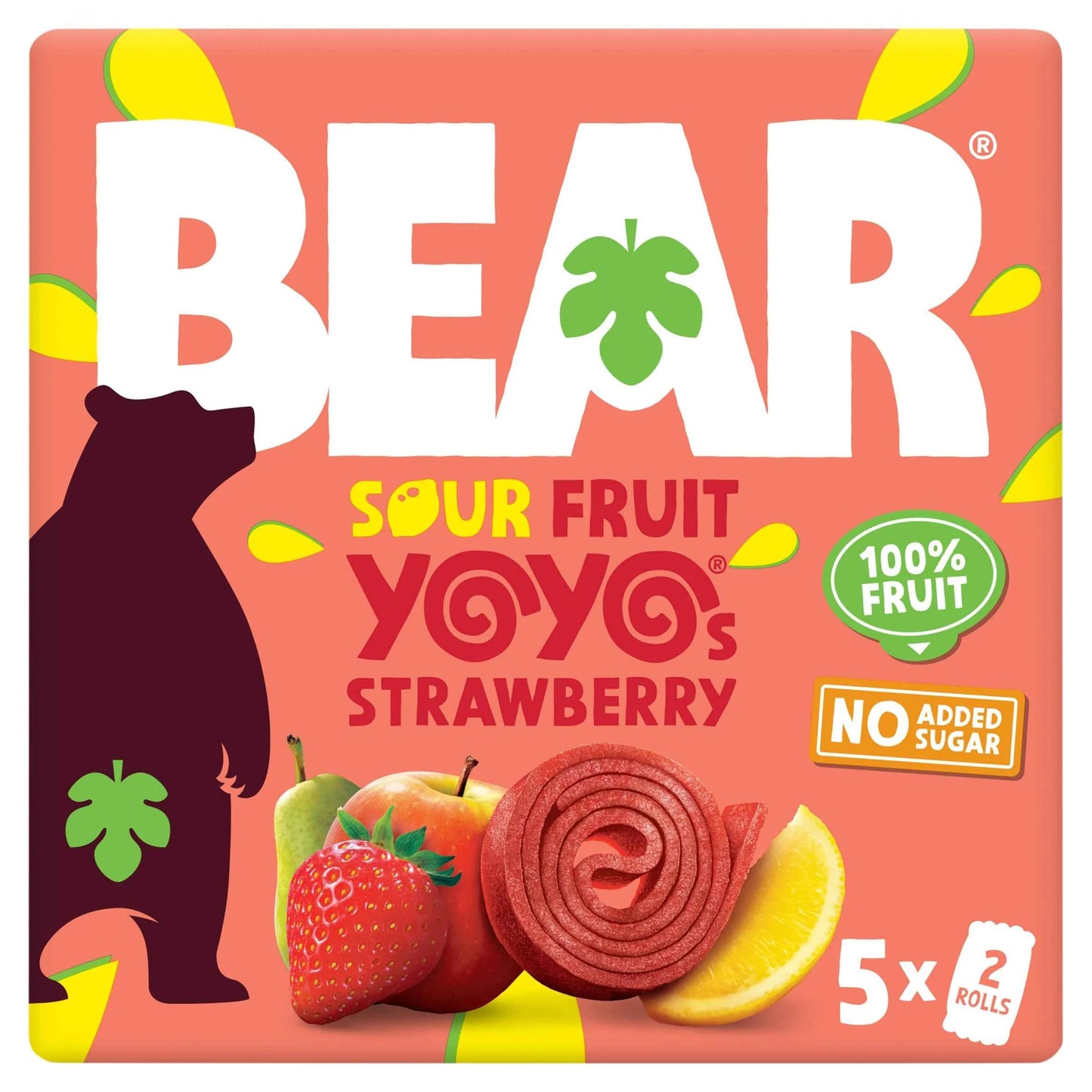 Bear Yoyo Sours Strawberry & Apple 5x20g by URBAN FRESH
