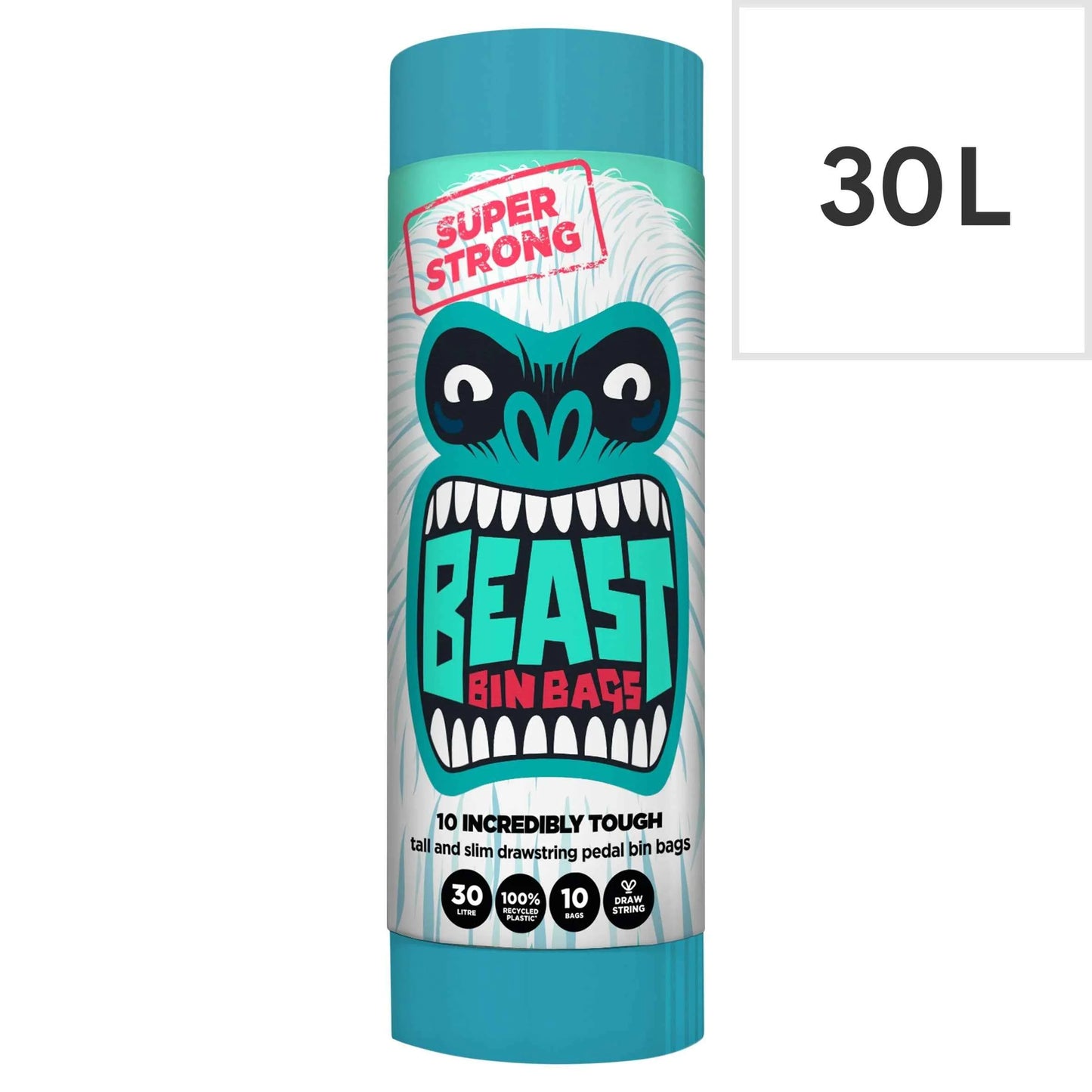 Super Strong 30l Tall & Slim Bin Bags by BEAST