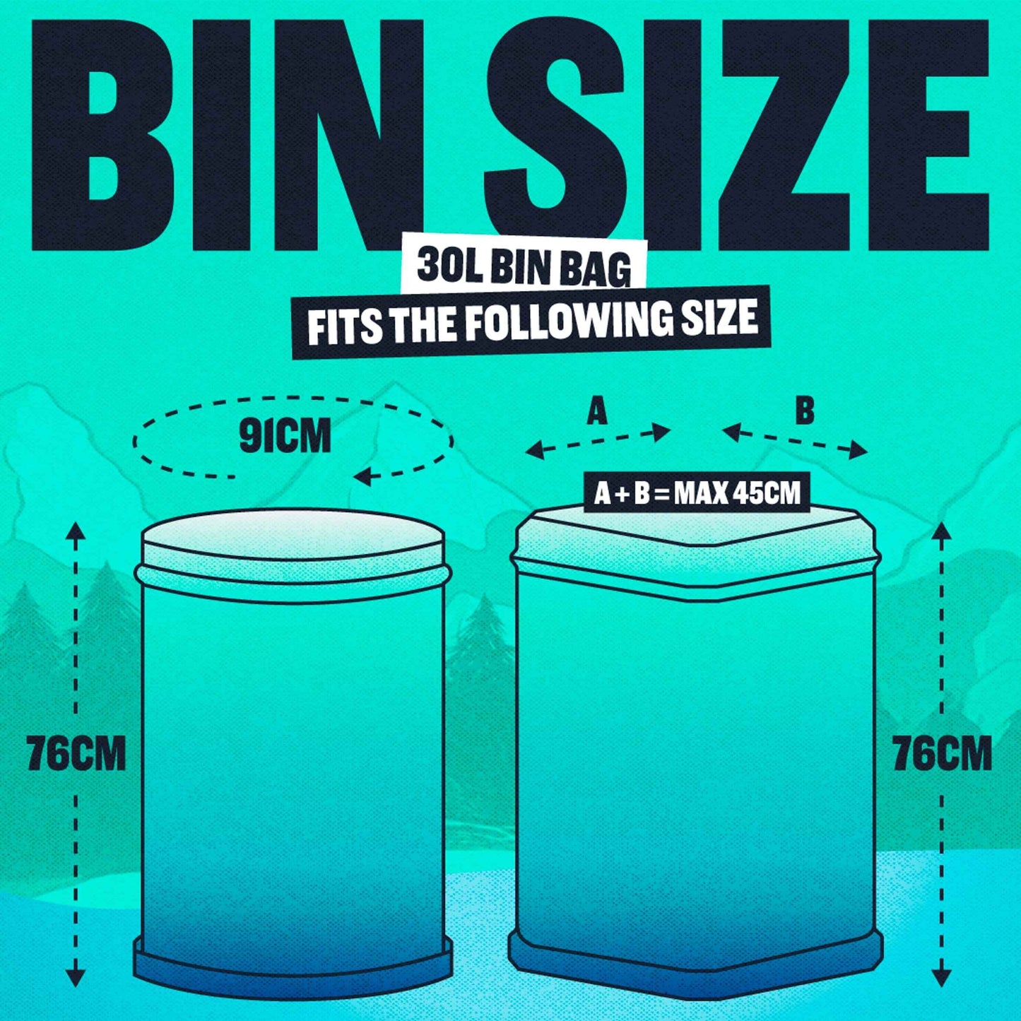 Super Strong 30l Tall & Slim Bin Bags by BEAST