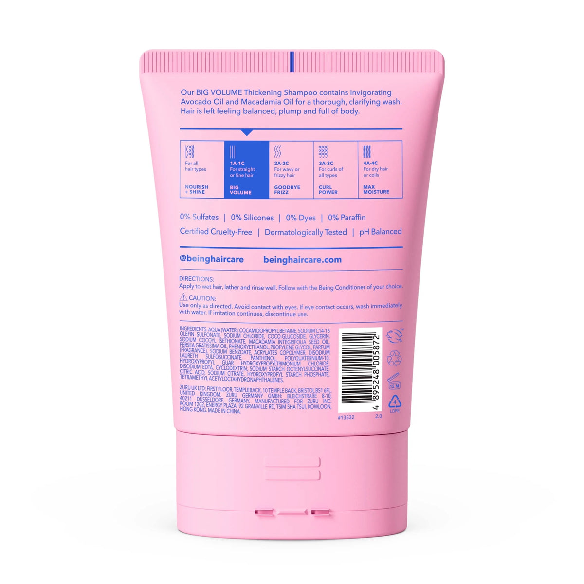 Shampoo Big Hair 354ml by being