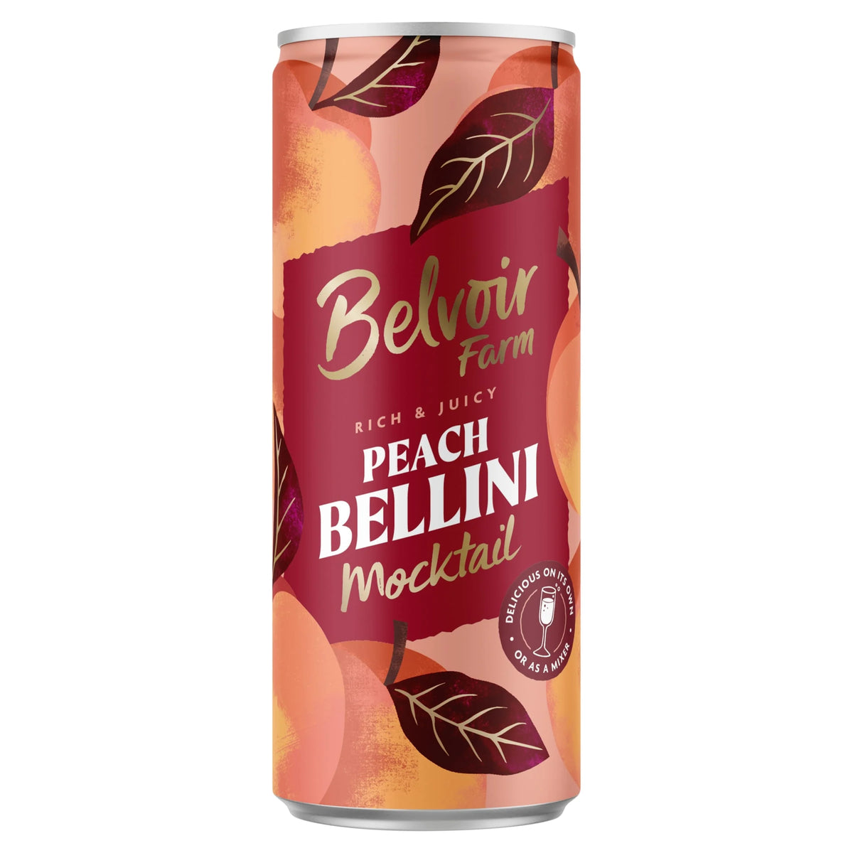Non-alcoholic Peach Bellini 250ml by BELVOIR FARM
