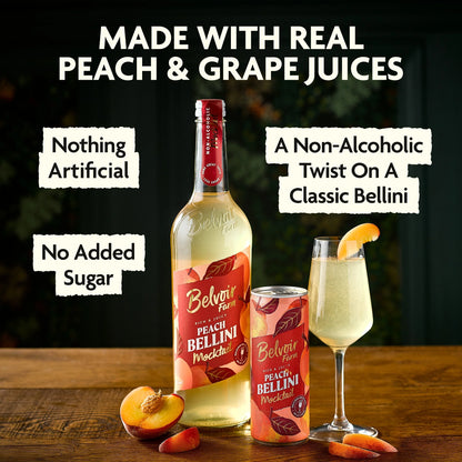 Non-alcoholic Peach Bellini 250ml by BELVOIR FARM