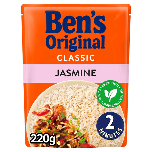 Jasmine Microwave Rice 220g by Ben's Original