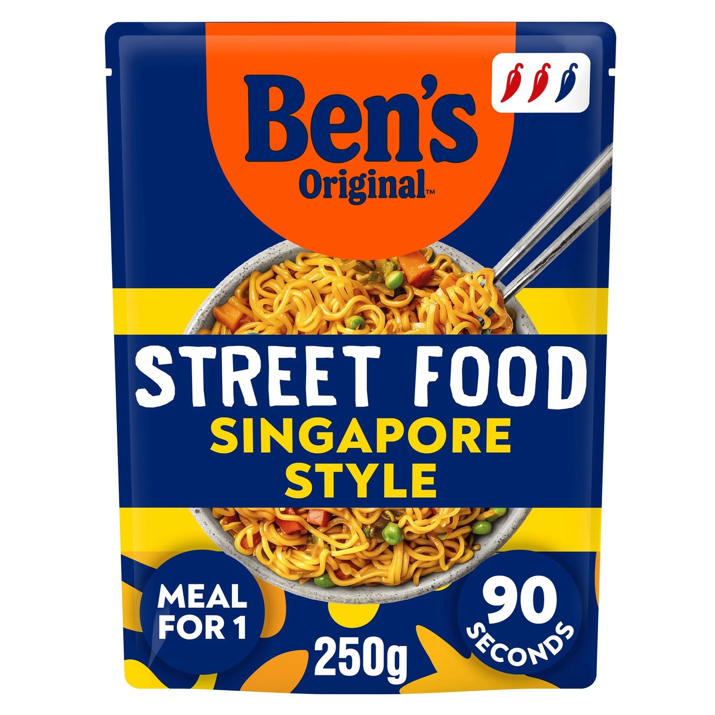 Bens Original Street Food Singapore Microwave Instant Noodles Ready UK