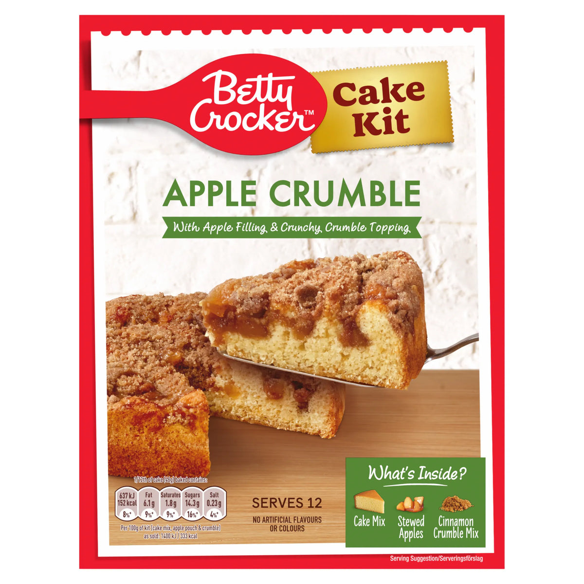 Apple Crumble Cake Kit 388g by Betty Crocker at The British Vault