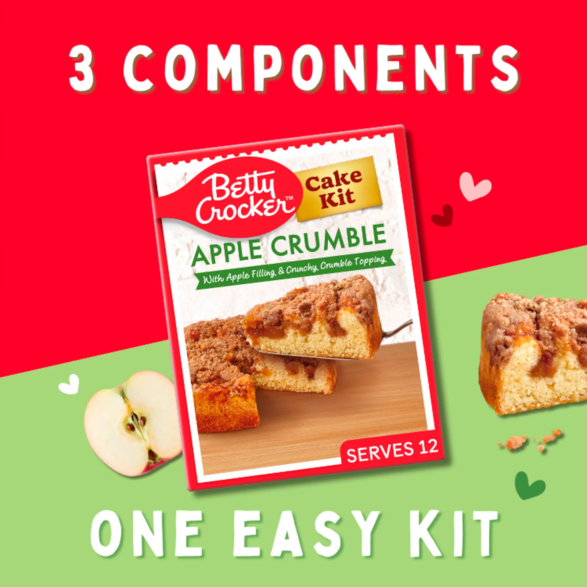 Apple Crumble Cake Kit 388g by Betty Crocker at The British Vault