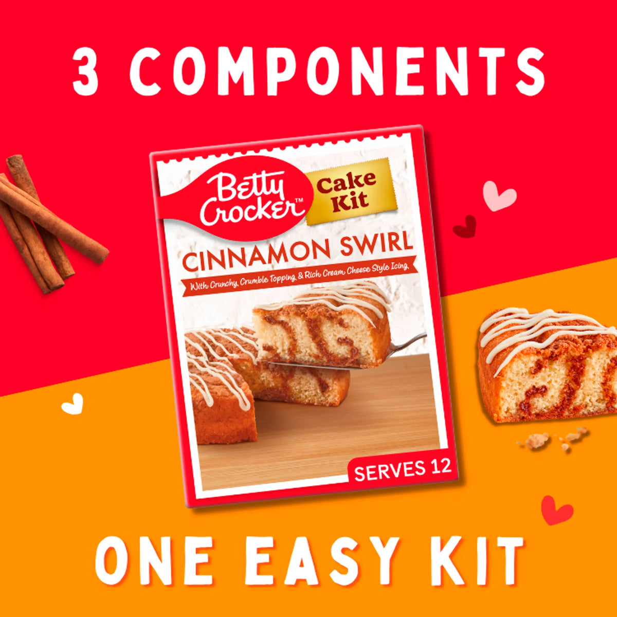 Cinnamon Swirl Cake Kit 465g by Betty Crocker at The British Vault