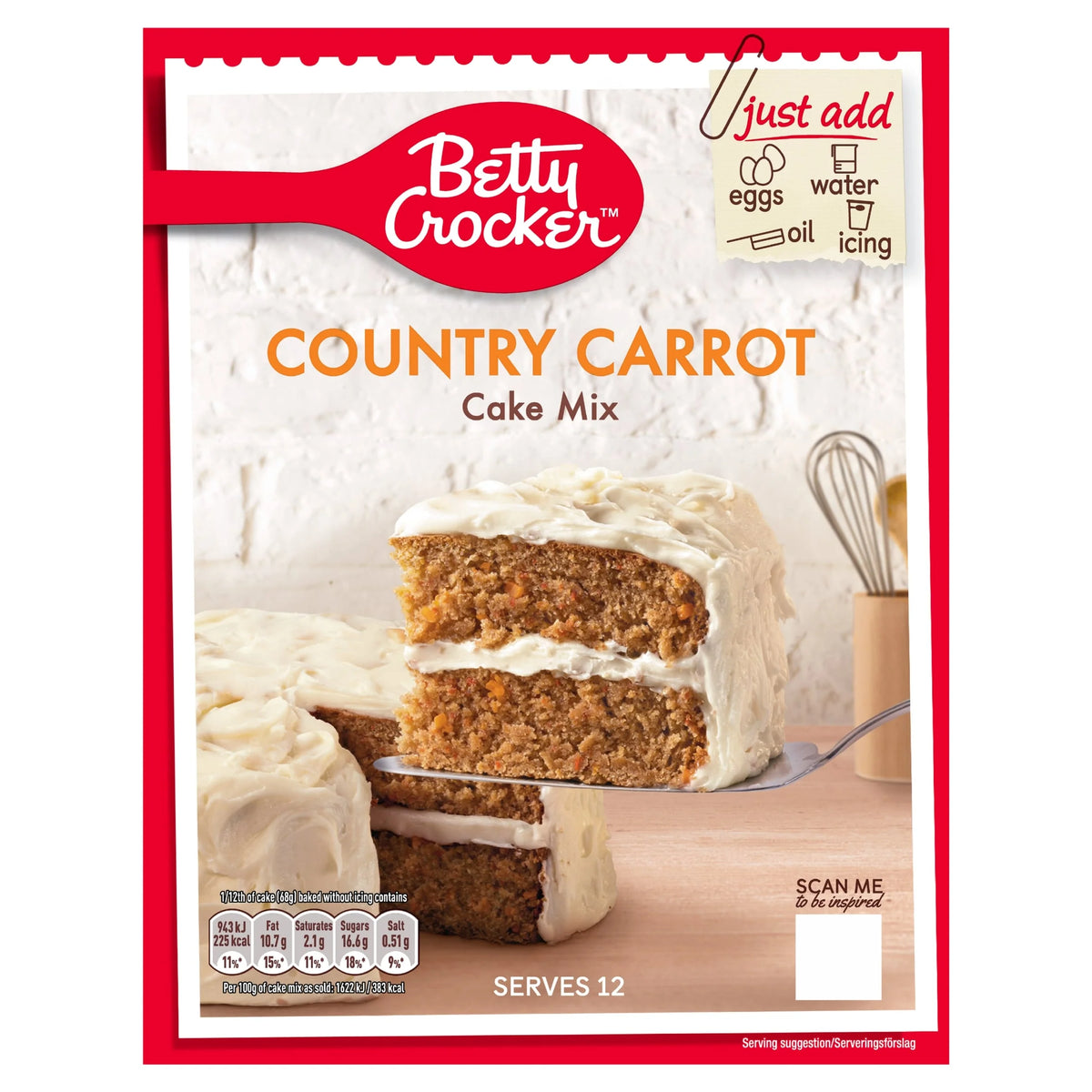 Country Carrot Cake Mix 425g by Betty Crocker