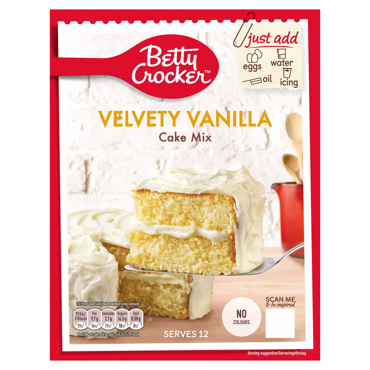 Velvety Vanilla Cake Mix 425g by Betty Crocker