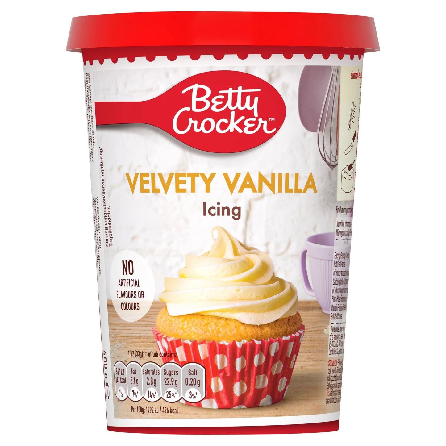 Velvety Vanilla Icing 400g by Betty Crocker
