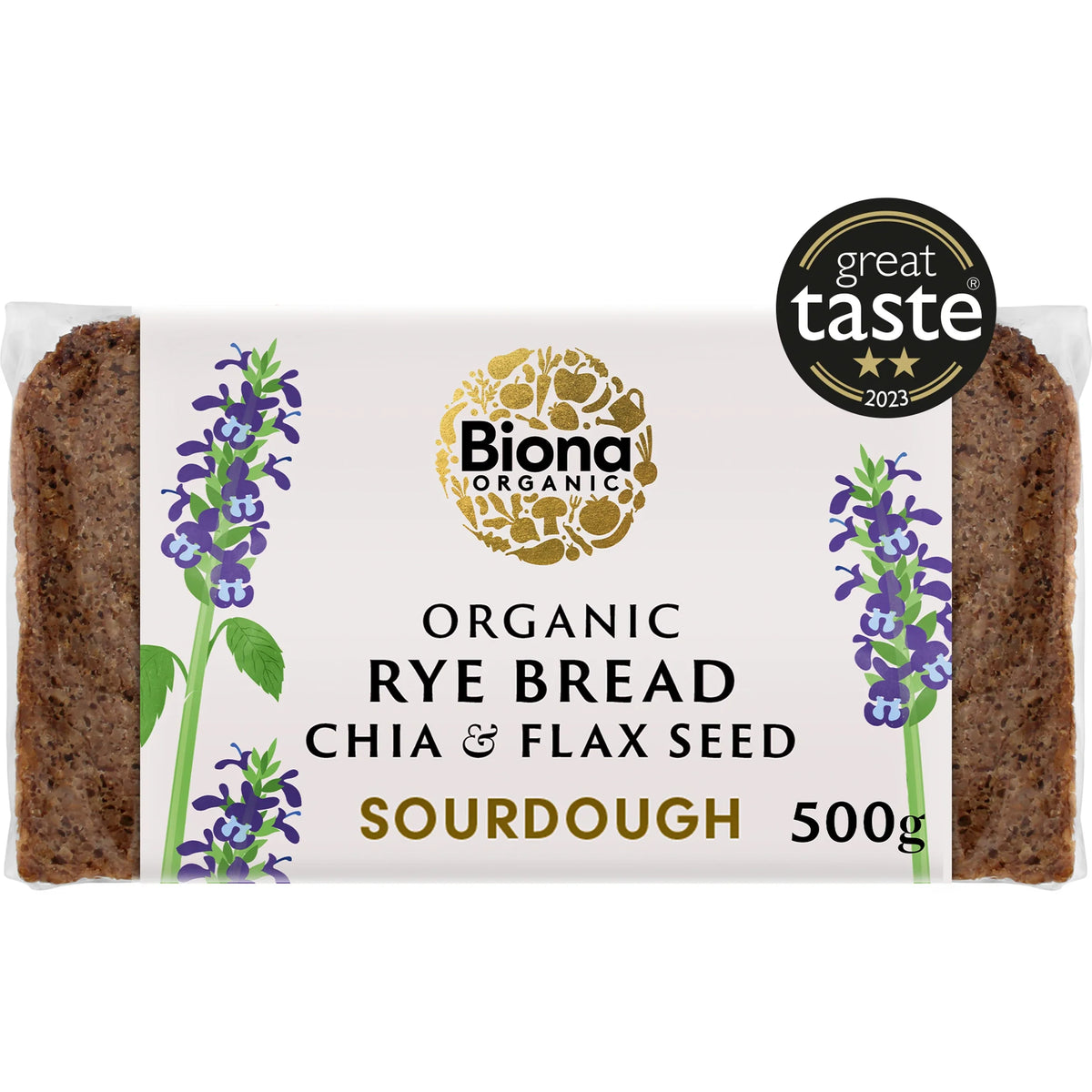 Organic Rye Bread Chia & Flax 500g by BIONA at The British Vault