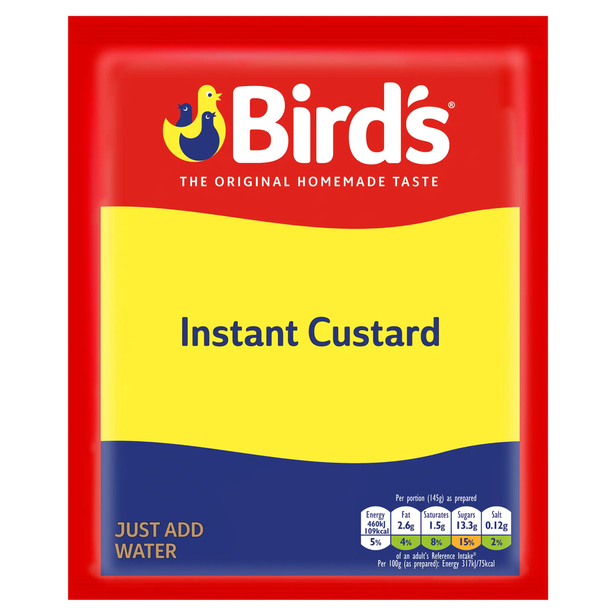 Instant Custard Original75g Sachet by BIRDS at The British Vault