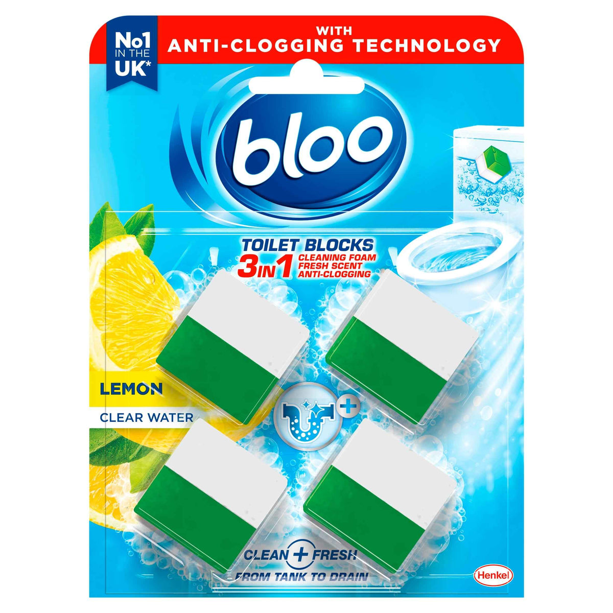 Toilet Blocks - Lemon 4 X 50g (200g) by BLOO