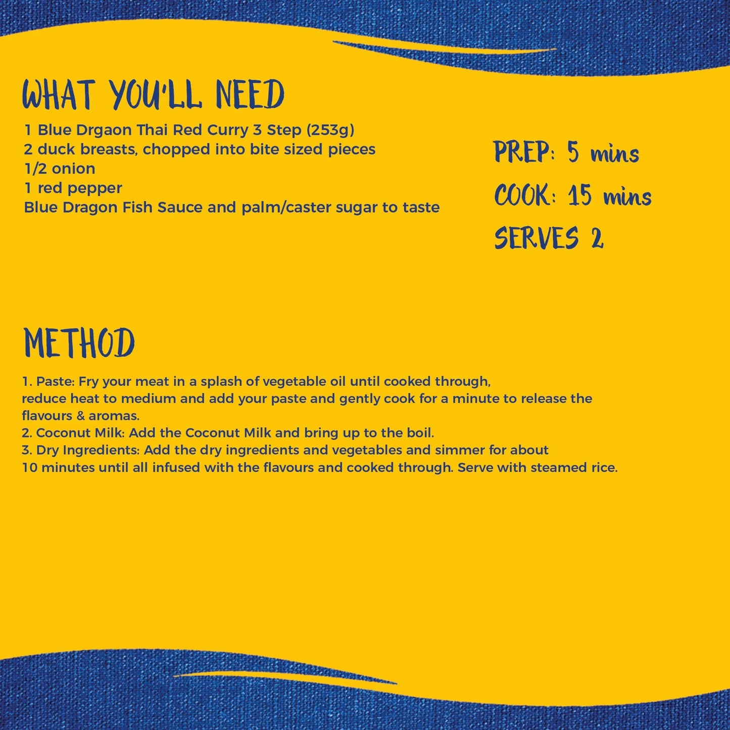 3 Step Thai Red Curry 253g by BLUE DRAGON