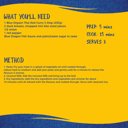3 Step Thai Red Curry 253g by BLUE DRAGON