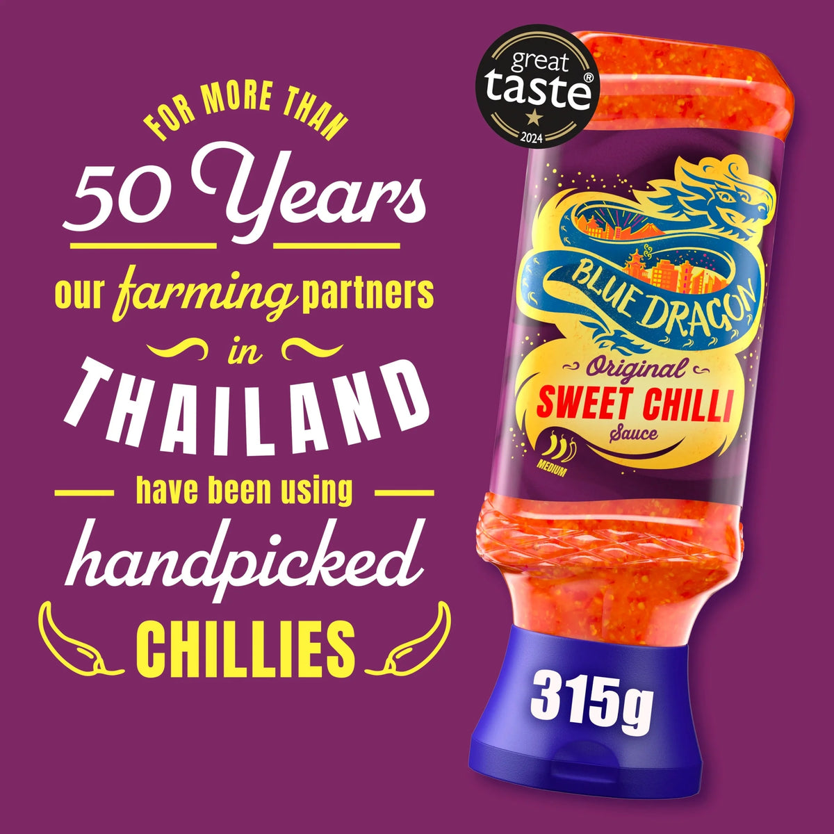 Original Thai Sweet Chilli Dipping Sauce 315g by BLUE DRAGON