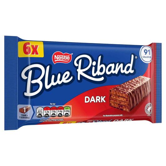 Dark Chocolate Wafer Bars 6 X by BLUE RIBAND