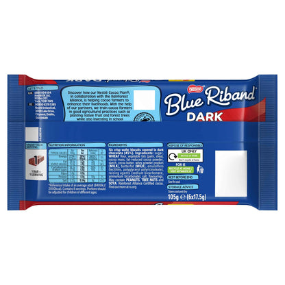 Dark Chocolate Wafer Bars 6 X by BLUE RIBAND