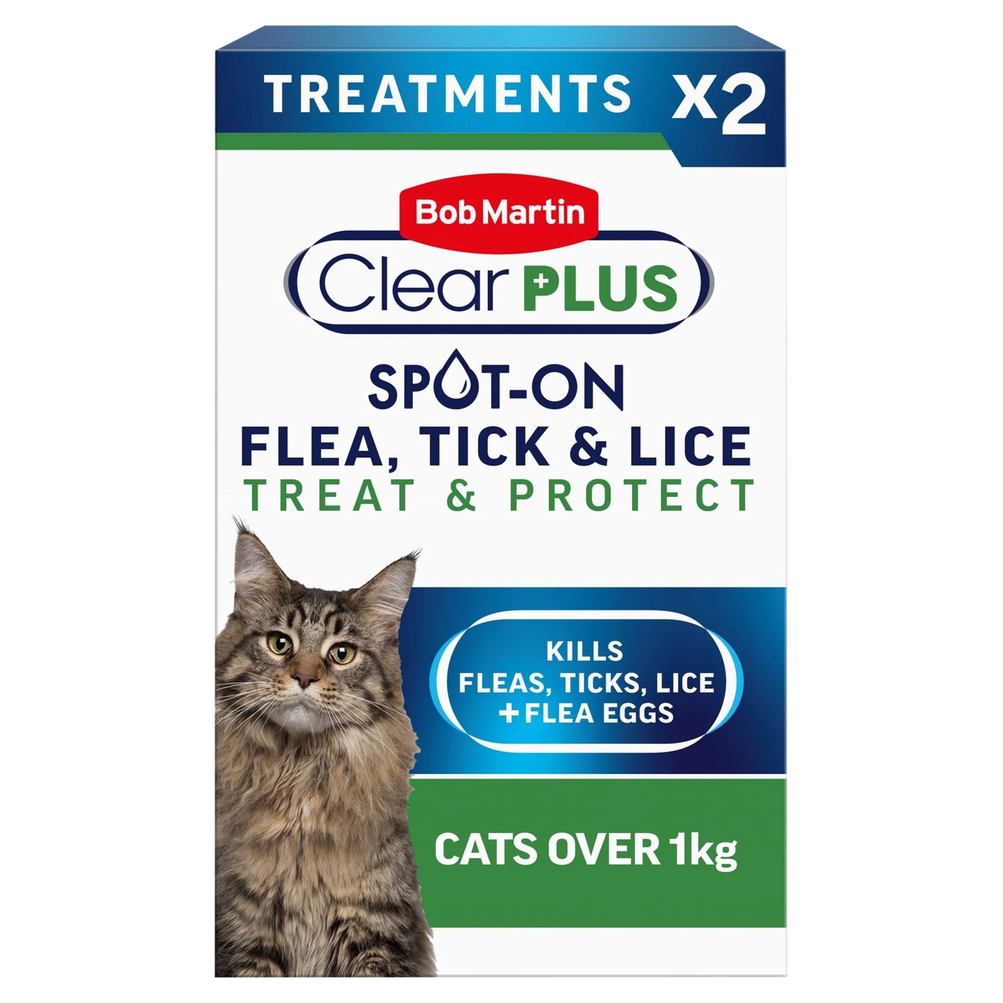 Clear Plus Cat Flea & Tick 2 Tube by BOB MARTIN