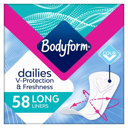 Dailies Long Panty Liners 58 Pack by BODYFORM