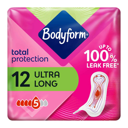 Ultra Long Sanitary Towels 12 Pack by BODYFORM