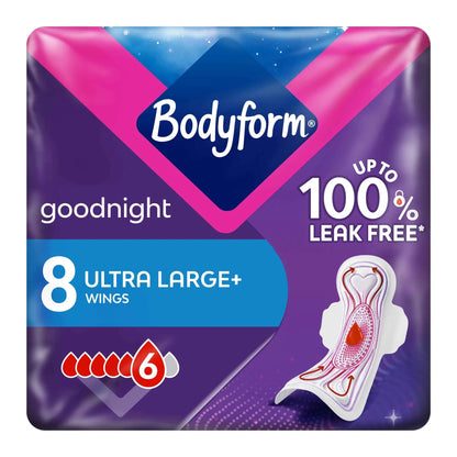 Ultra Night Sanitary Towels Wings 8 by BODYFORM