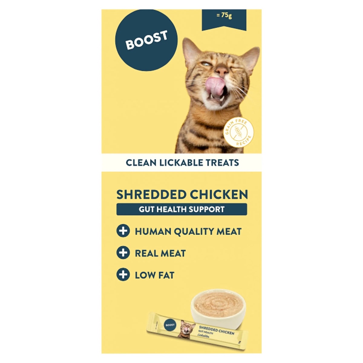 Cat Treats Shredded Chicken Gut Health by BOOST at The British Vault