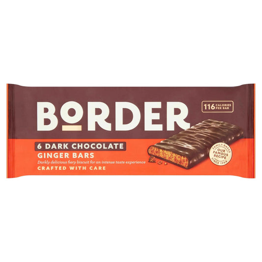 Dark Chocolate Ginger Biscuit Bars by BORDER