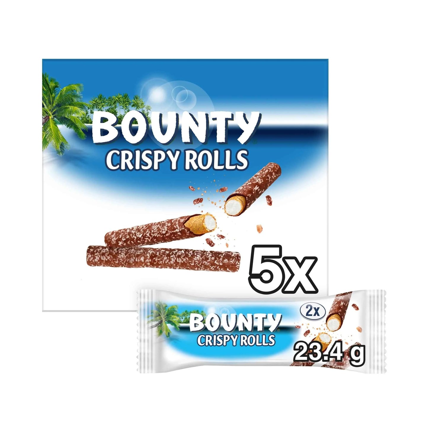 Milk Chocolate Crispy Rolls 5 Pack 117g by BOUNTY