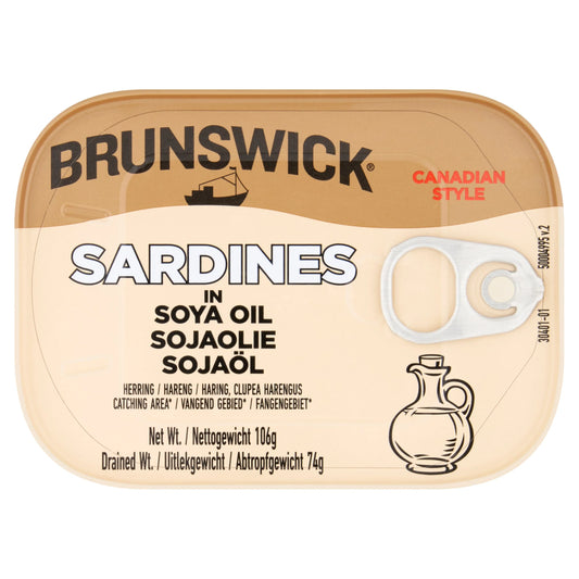 Sardines In Soya Oil 106g by BRUNSWICK
