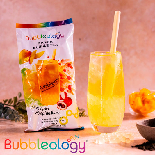 Mango Bubble Tea With Lychee by Bubbleology