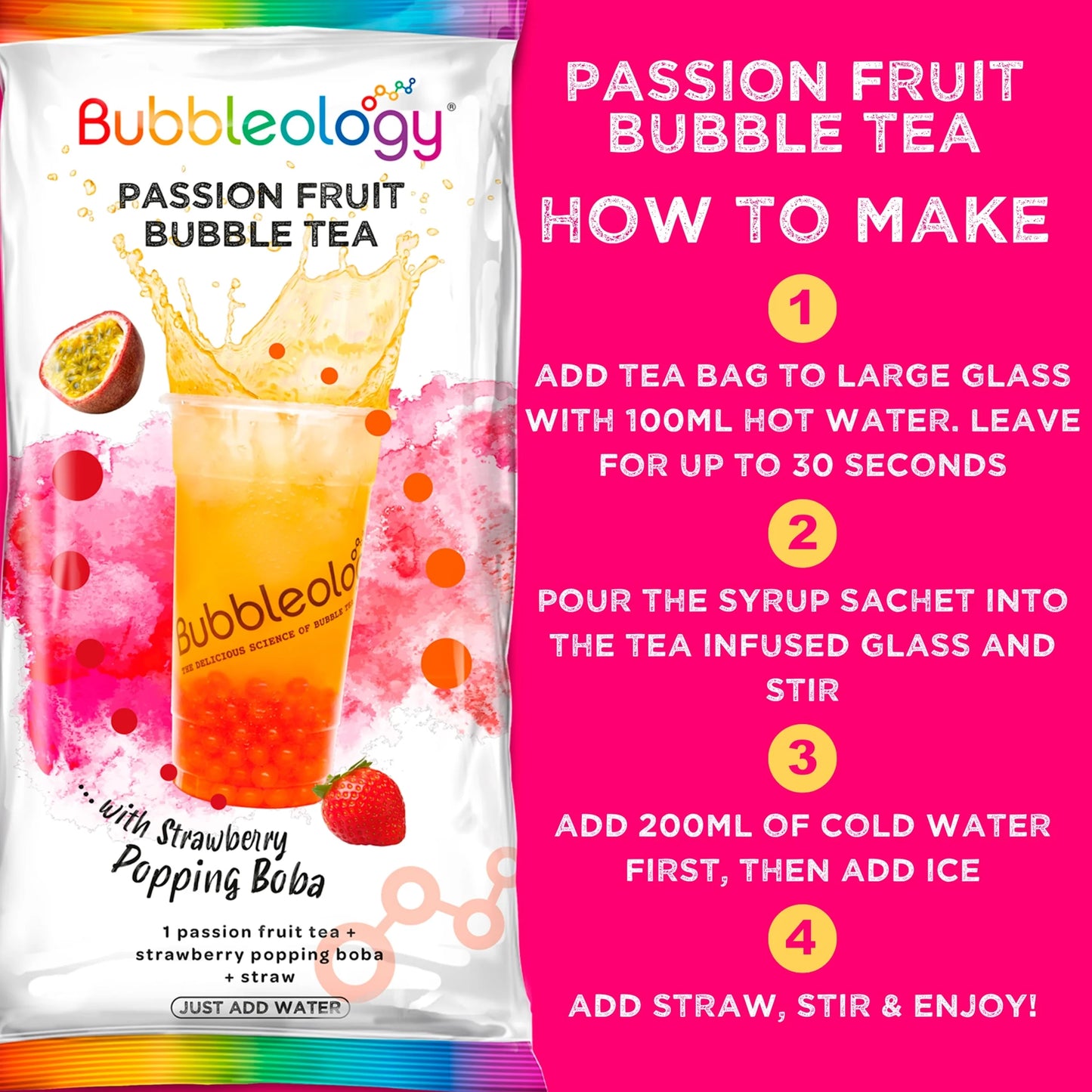 Passion Fruit Bubble Tea 102.5g by Bubbleology