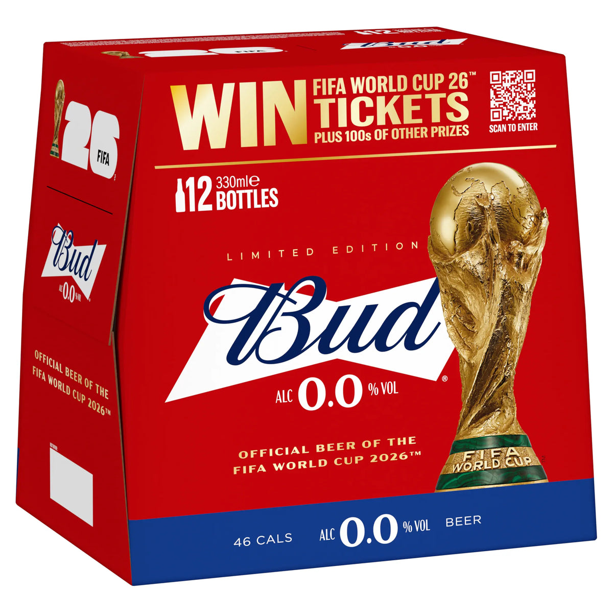 0.0% Alcohol Free Beer 12x330ml by BUDWEISER at The British Vault
