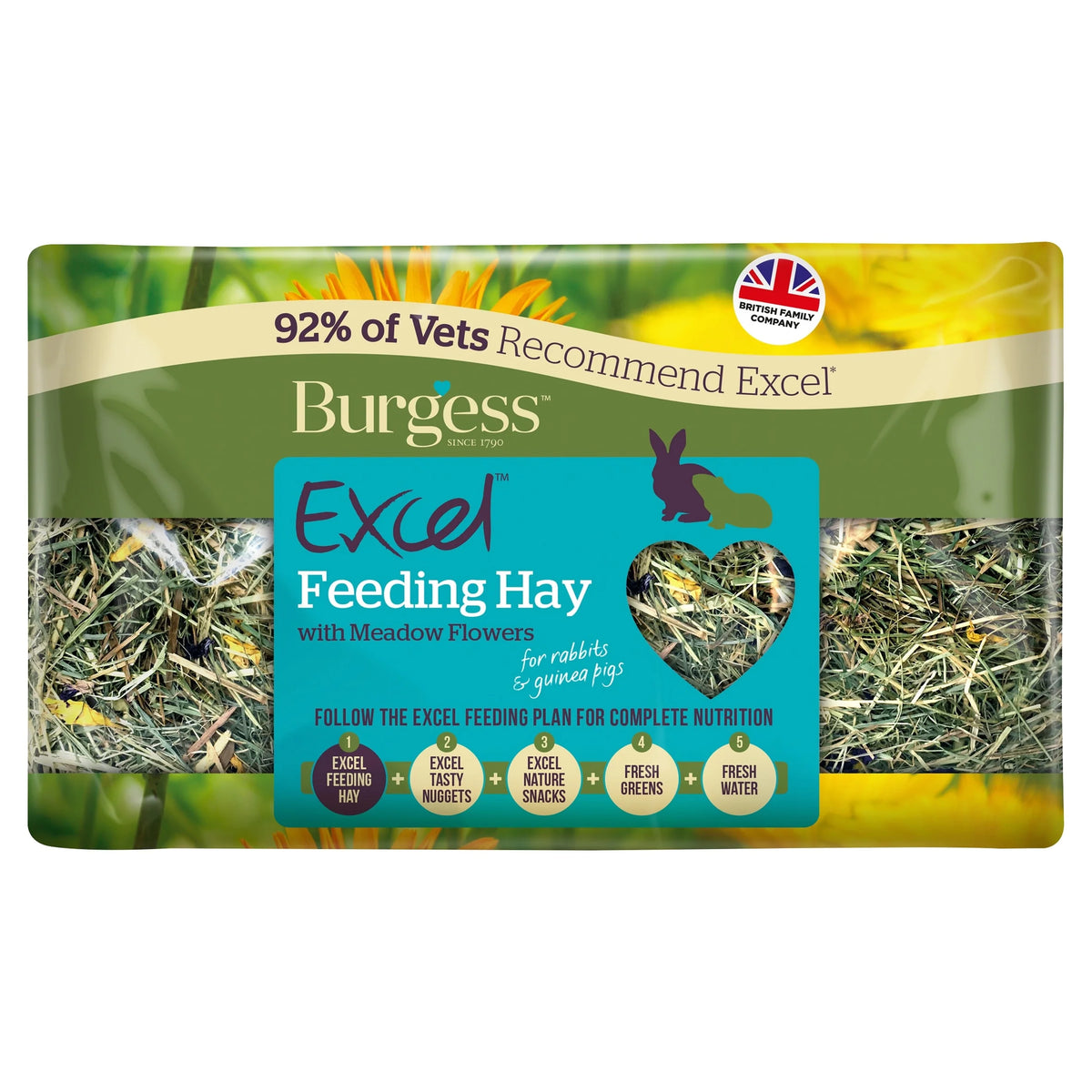 Excel Feeding Hay With Meadow Flowers by Burgess