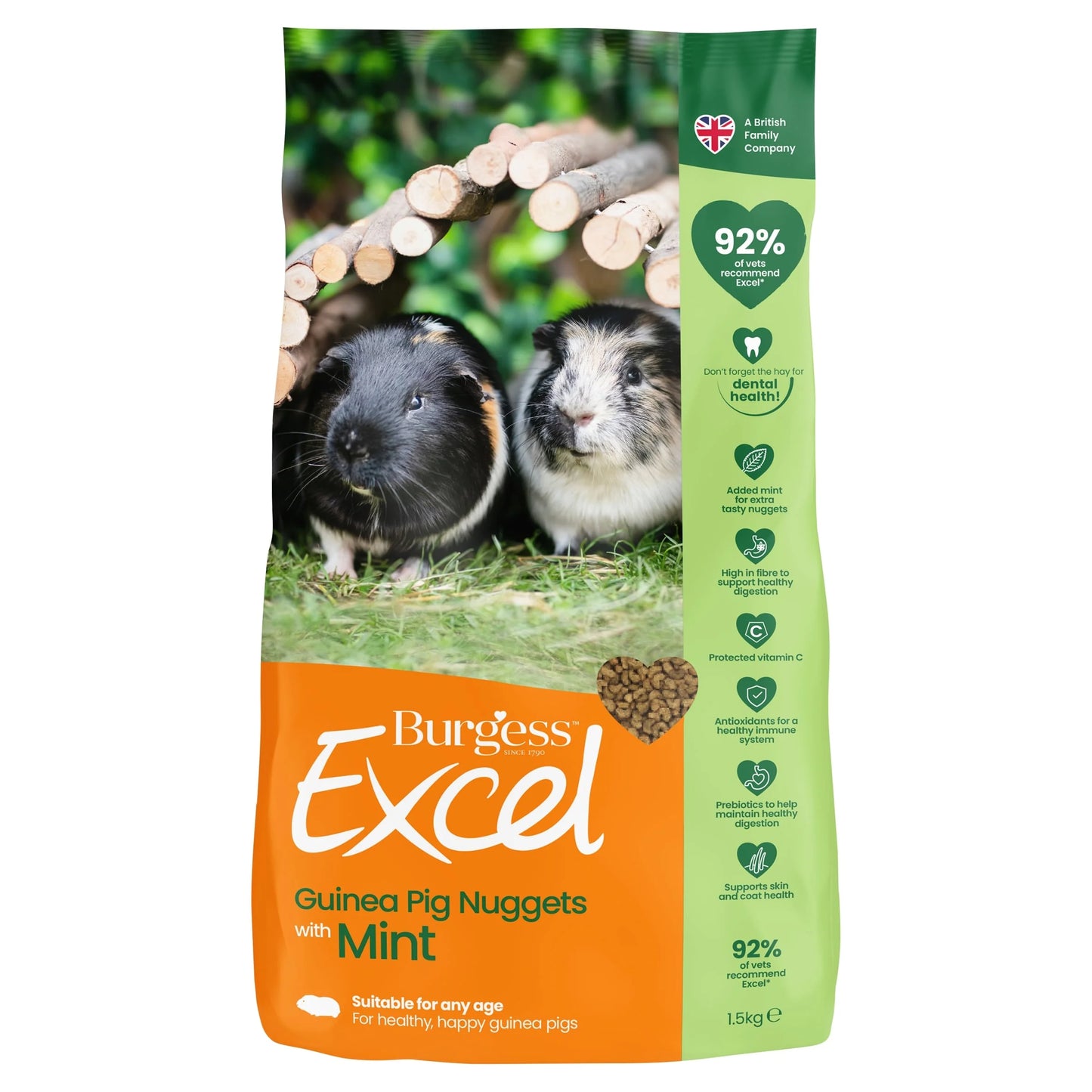 Excel Guinea Pig Nuggets 1.5kg by Burgess