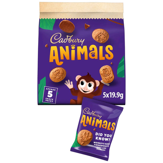 Animals Biscuits - Milk Chocolate 5 X by Cadbury