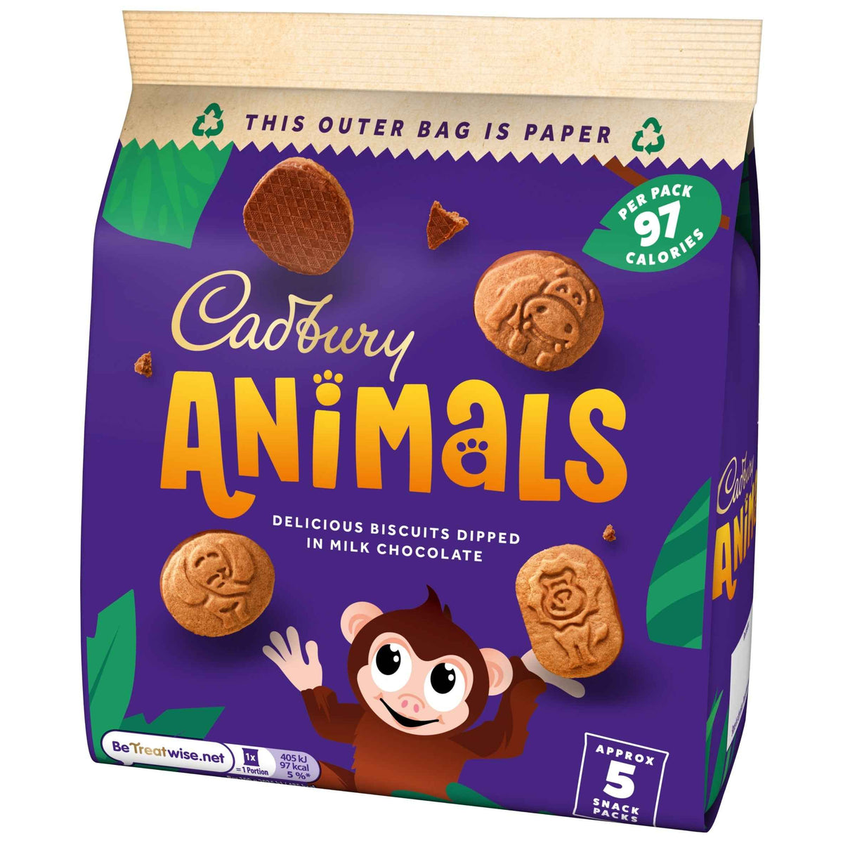 Animals Biscuits - Milk Chocolate 5 X by Cadbury