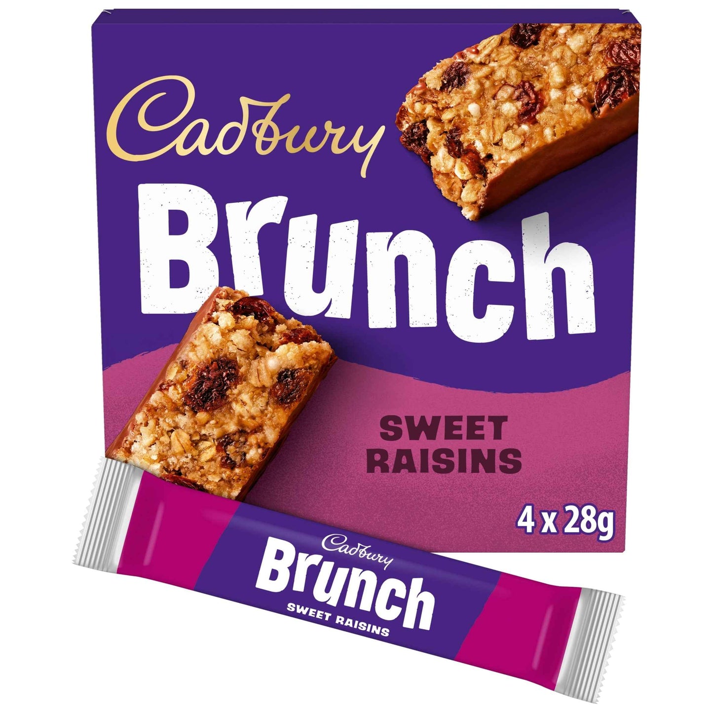 Brunch Sweet Raisins 4 X 28g by Cadbury