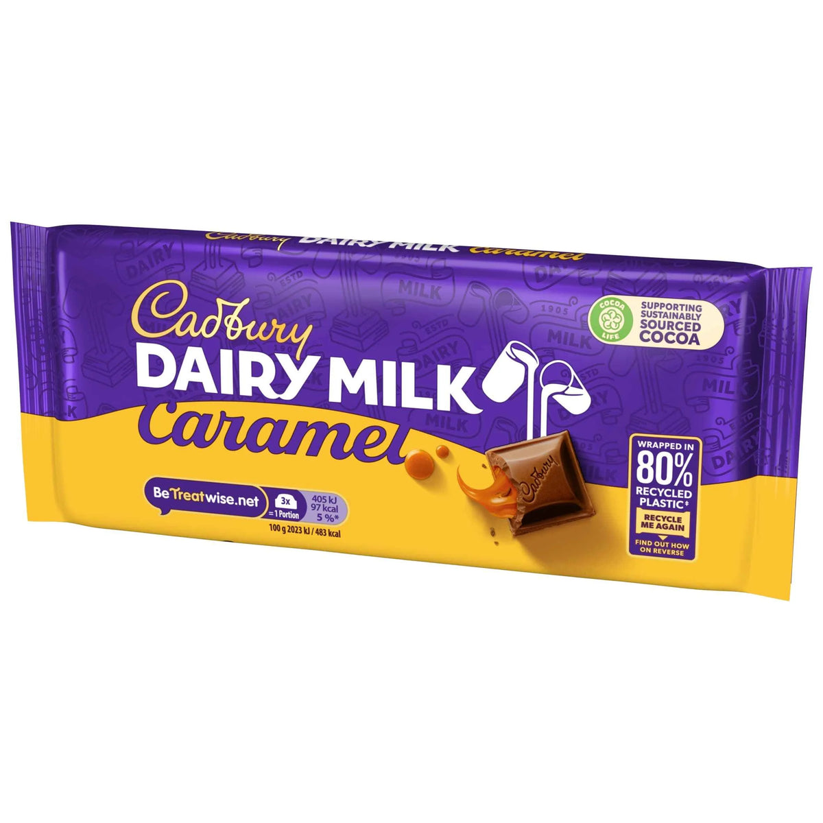 Dairy Milk Caramel Chocolate Bar 120g by Cadbury