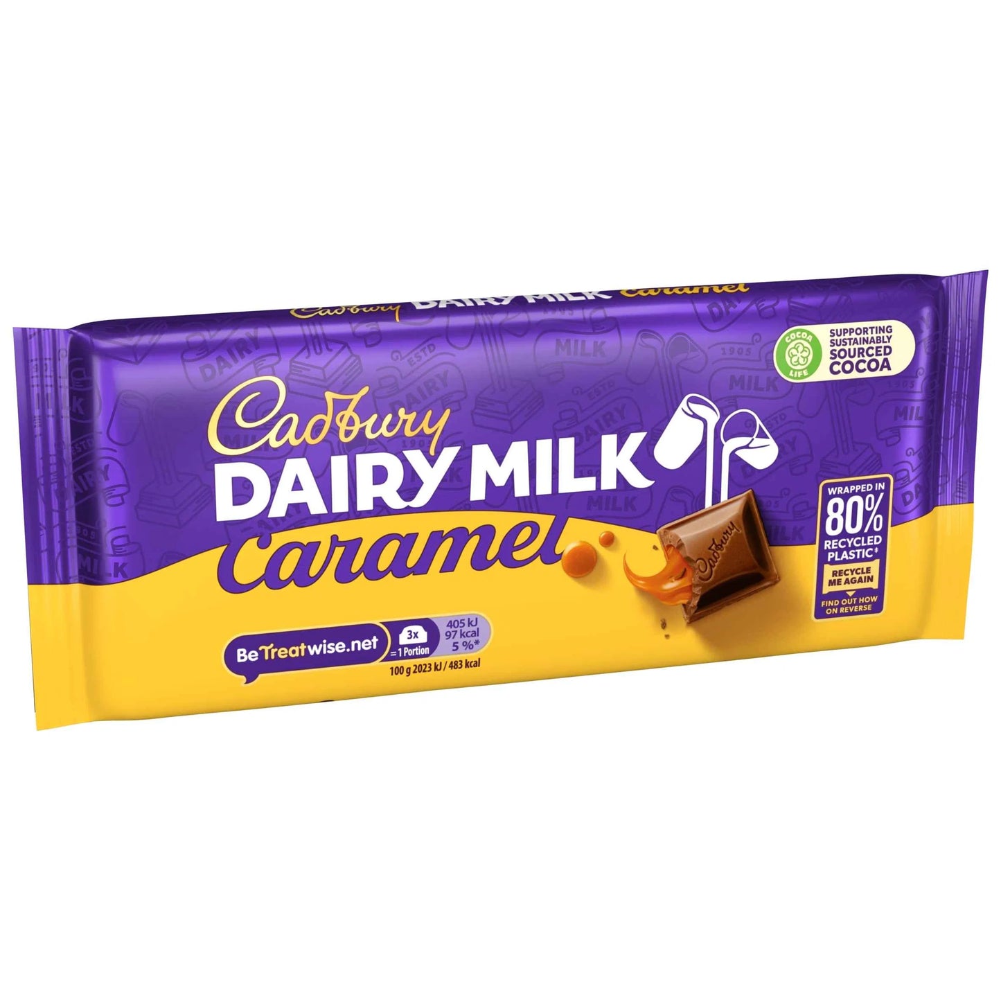 Dairy Milk Caramel Chocolate Bar 120g by Cadbury