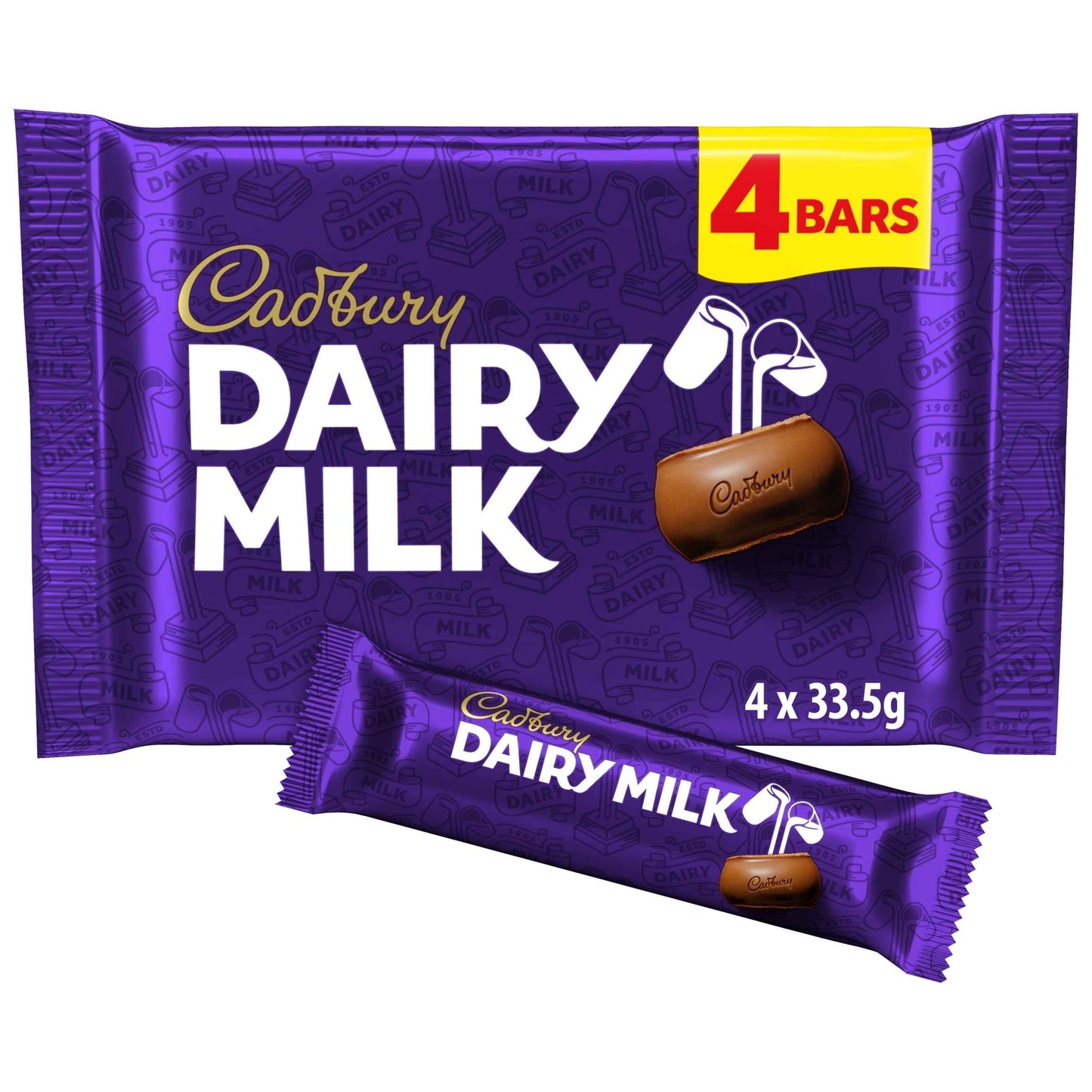 Dairy Milk Chocolate Bar 4 Pack by Cadbury