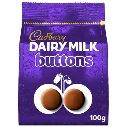 Dairy Milk Chocolate Buttons Bag 100g by Cadbury