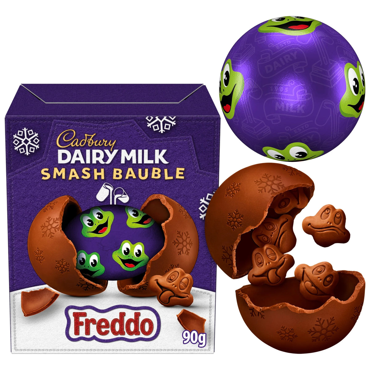 Dairy Milk Smash Bauble Freddo 90g by Cadbury at The British Vault