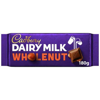 Dairy Milk Whole Nut Chocolate Bar by Cadbury