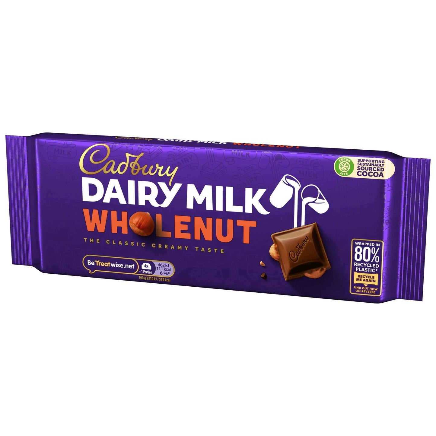 Dairy Milk Whole Nut Chocolate Bar by Cadbury