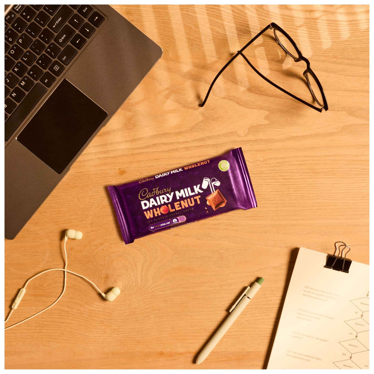 Dairy Milk Wholenut Chocolate Bar 120g by Cadbury