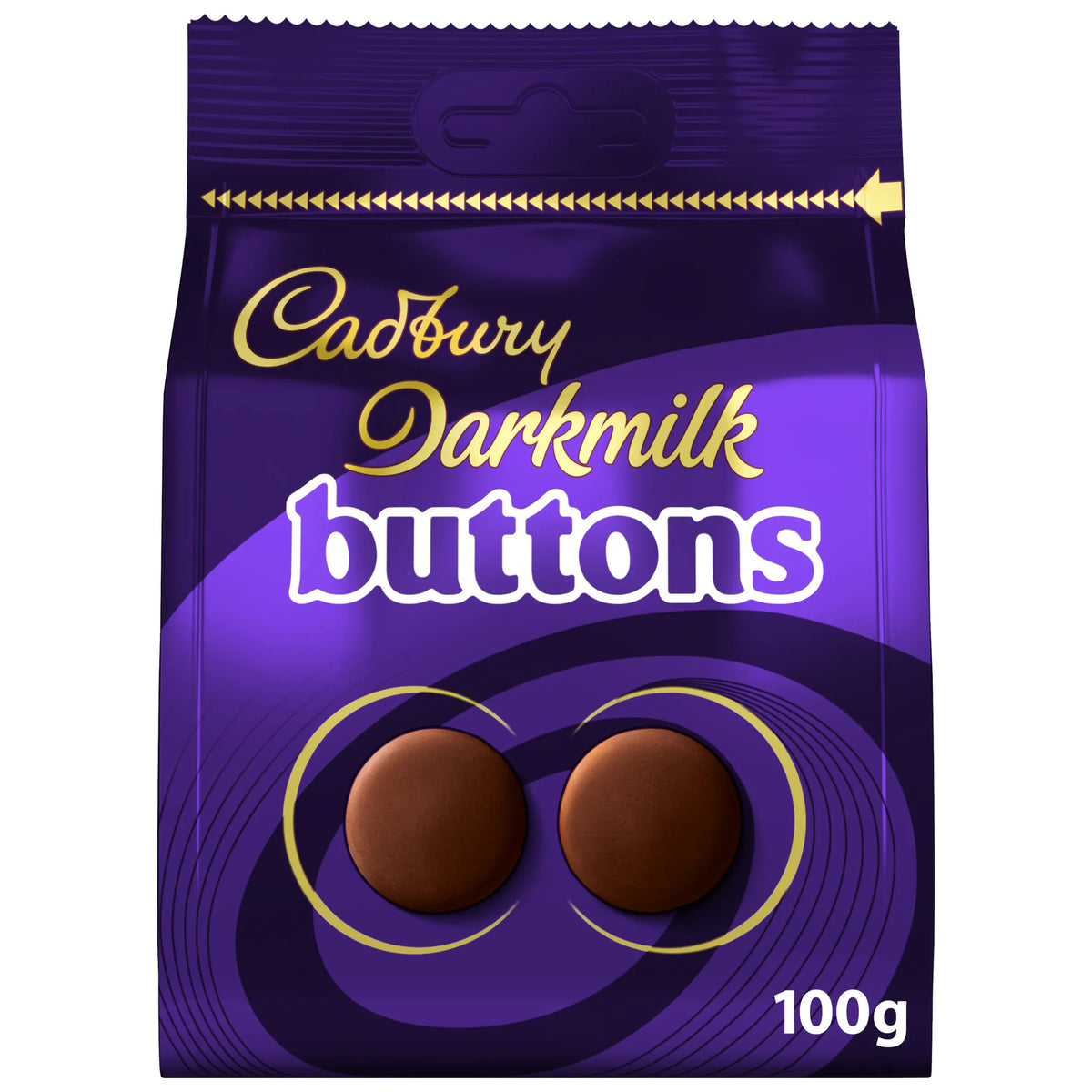 Dark Milk Chocolate Buttons Bag 100g by Cadbury at The British Vault