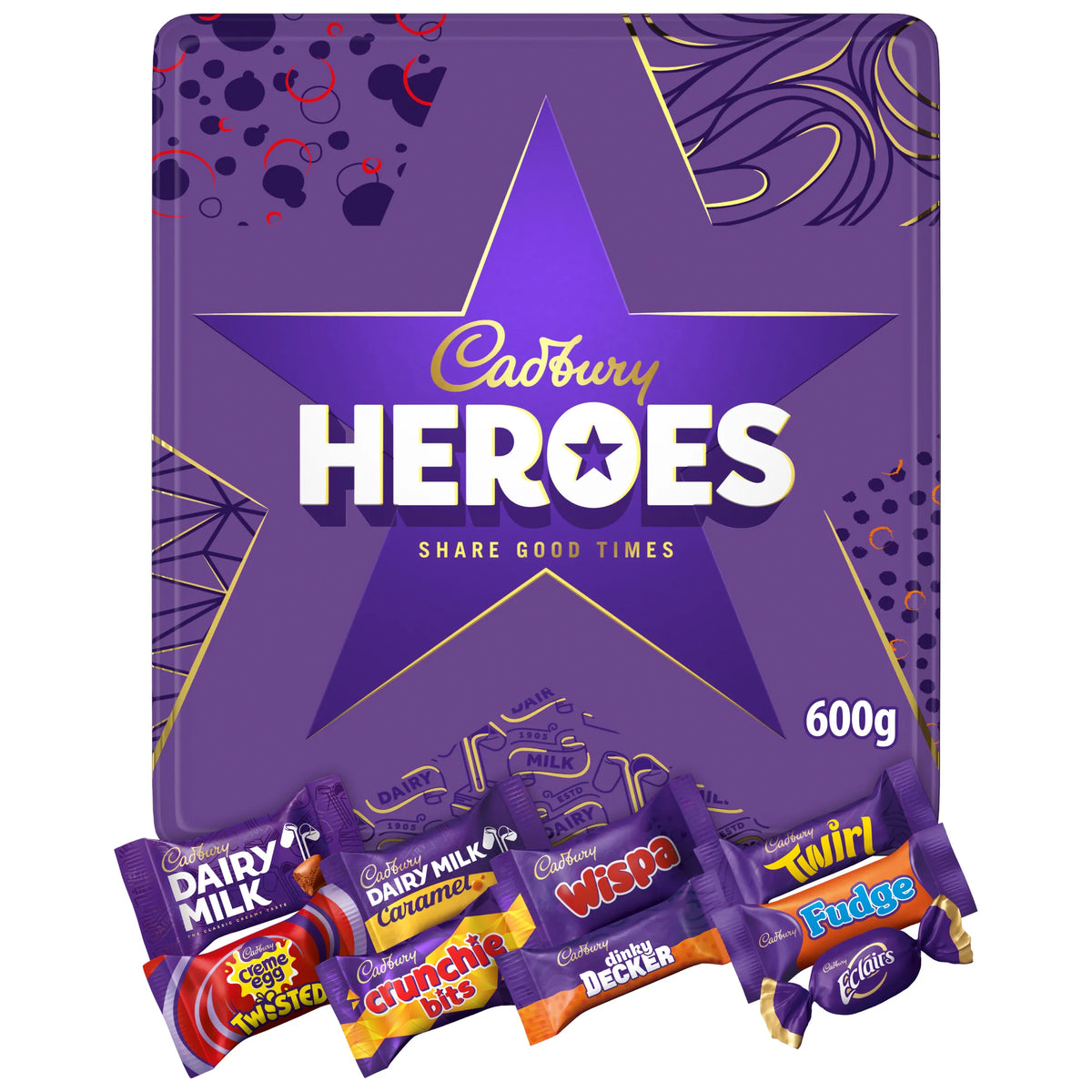 Heroes Tin 600g by Cadbury at The British Vault