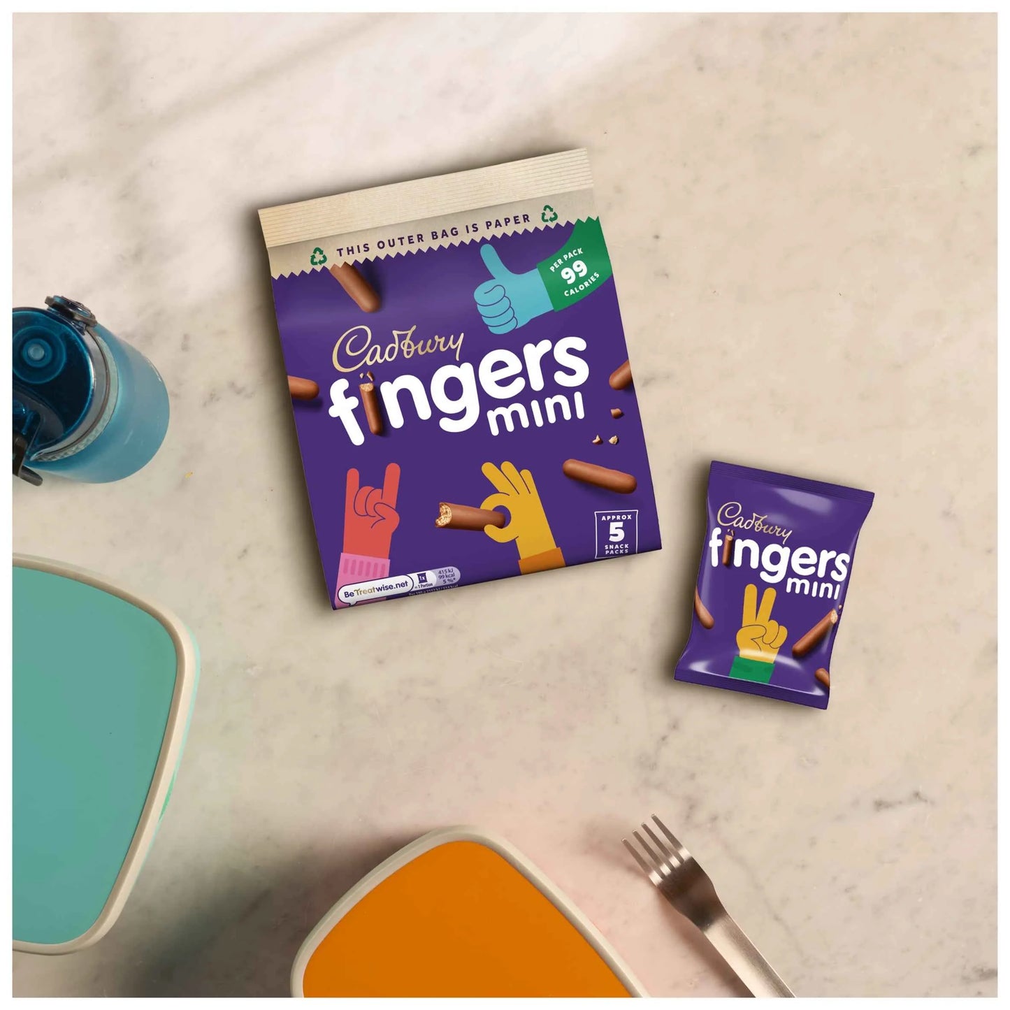 Mini Fingers Chocolate Biscuits 5 X by Cadbury